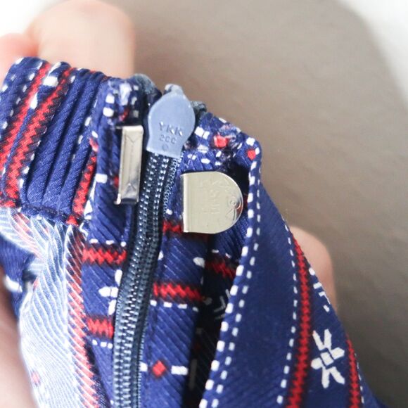 Zink London Womens Wide Leg Pants Medium Blue Red Boho Western American Cropped - Picture 8 of 12